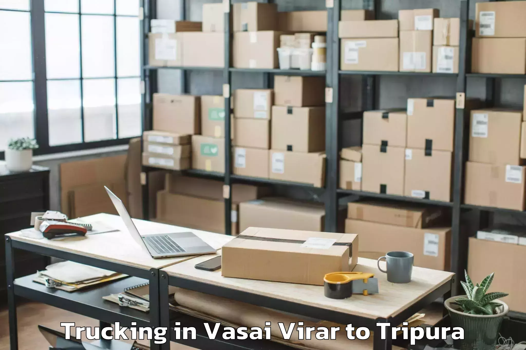 Book Vasai Virar to Hezamara Trucking